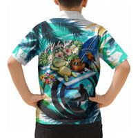 Hawaii Waimanalo Sea Turtle Kid Hawaiian Shirt Cute Tropical Beach Aloha Spirit Cartoon