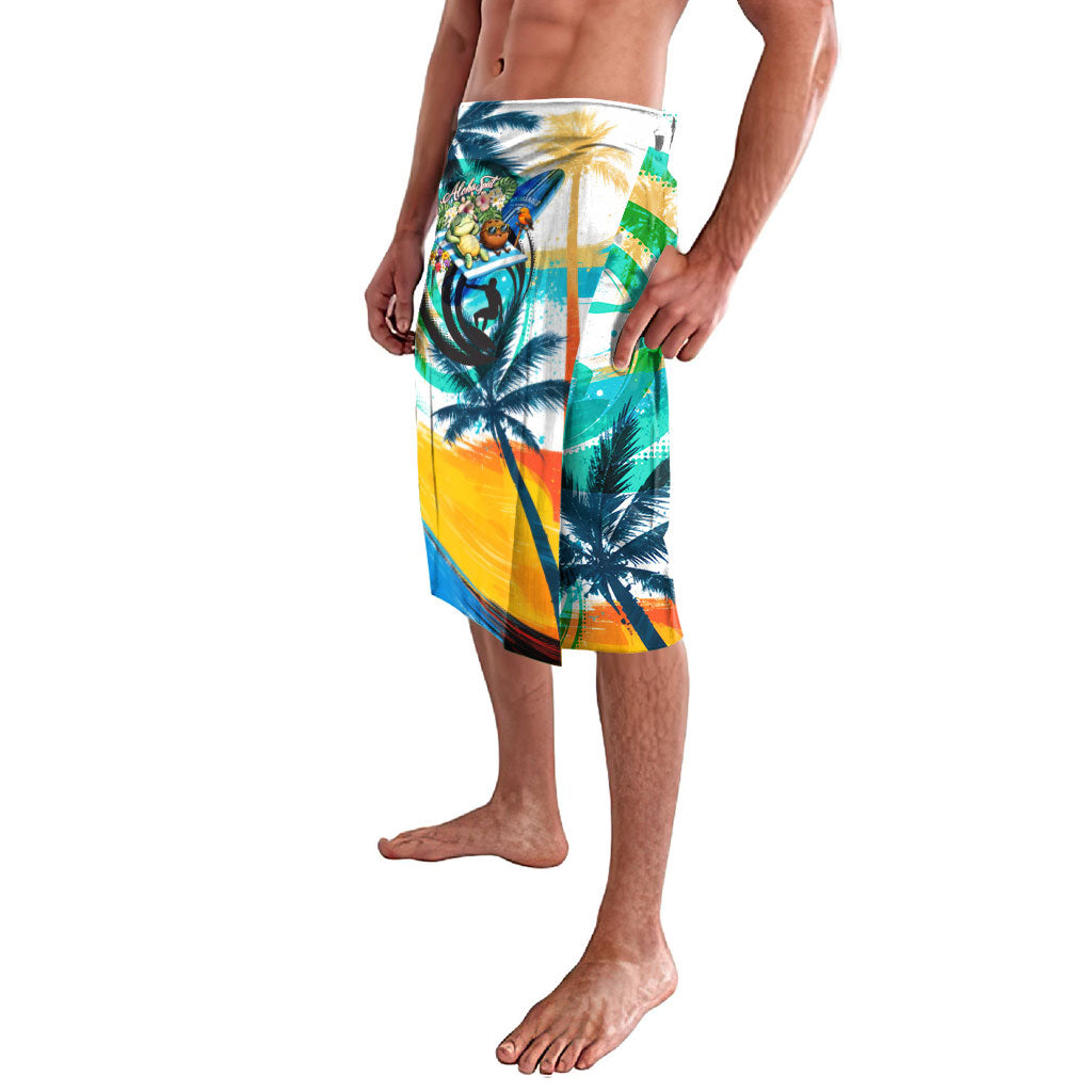 Hawaii Waimanalo Sea Turtle Lavalava Cute Tropical Beach Aloha Spirit Cartoon