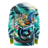 Hawaii Waimanalo Sea Turtle Long Sleeve Shirt Cute Tropical Beach Aloha Spirit Cartoon