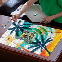 Hawaii Waimanalo Sea Turtle Puzzle Cute Tropical Beach Aloha Spirit Cartoon