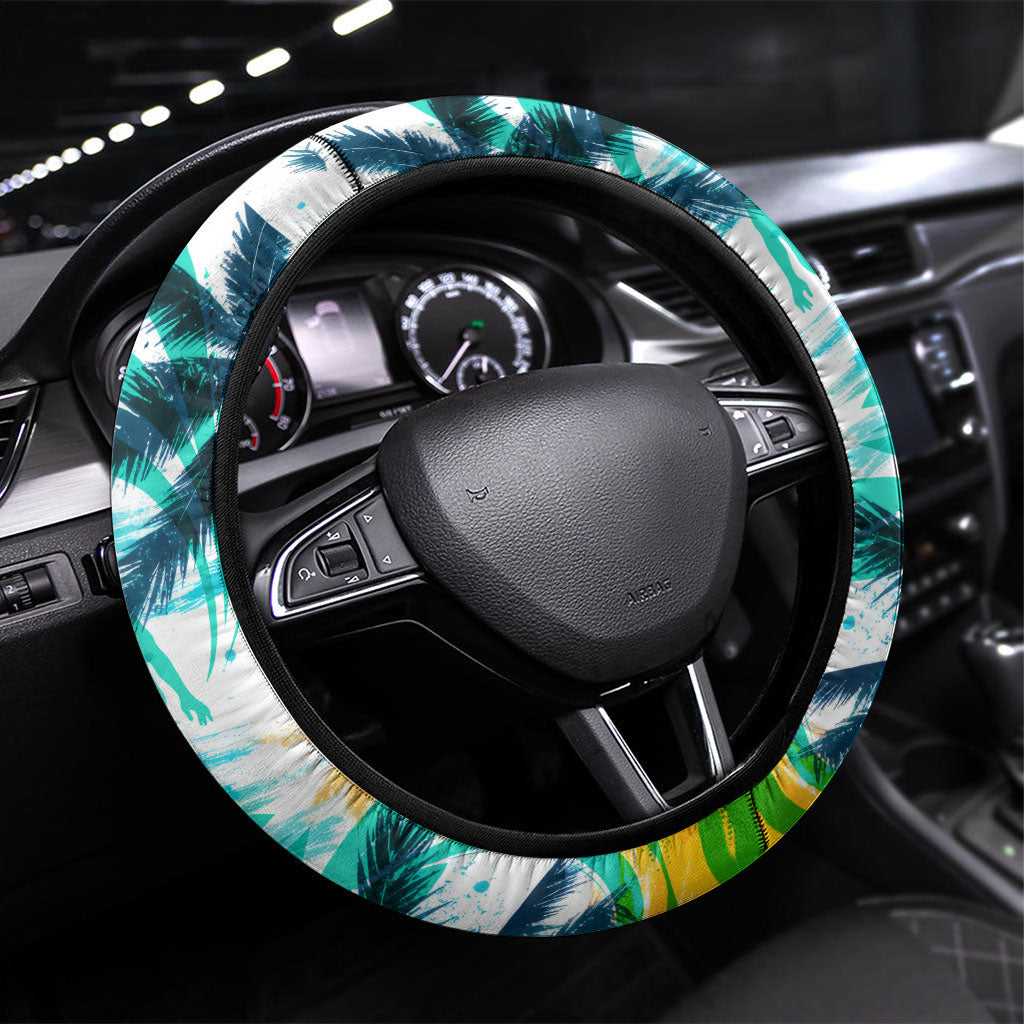 Hawaii Waimanalo Sea Turtle Steering Wheel Cover Cute Tropical Beach Aloha Spirit Cartoon