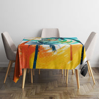 Hawaii Waimanalo Sea Turtle Tablecloth Cute Tropical Beach Aloha Spirit Cartoon