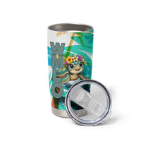 Hawaii Waimanalo Sea Turtle Tumbler Cup Cute Tropical Beach Aloha Spirit Cartoon