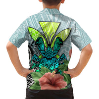 Polynesian Hawaii Family Matching Short Sleeve Bodycon Dress and Hawaiian Shirt Kanaka with Crab Tribal tattoo TS04 - Polynesian Pride