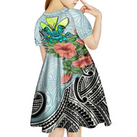 Polynesian Hawaii Kid Short Sleeve Dress Kanaka with Crab Tribal tattoo TS04 - Polynesian Pride