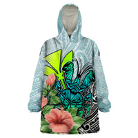 Polynesian Hawaii Wearable Blanket Hoodie Kanaka with Crab Tribal tattoo TS04 One Size Multicolor - Polynesian Pride