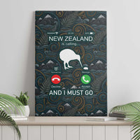 New Zealand is Calling and I Must Go Canvas Wall Art Kiwi Bird Silhouette TS04 - Polynesian Pride