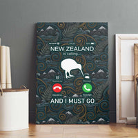New Zealand is Calling and I Must Go Canvas Wall Art Kiwi Bird Silhouette TS04 - Polynesian Pride