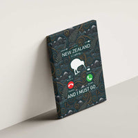 New Zealand is Calling and I Must Go Canvas Wall Art Kiwi Bird Silhouette TS04 - Polynesian Pride
