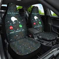 New Zealand is Calling and I Must Go Car Seat Cover Kiwi Bird Silhouette