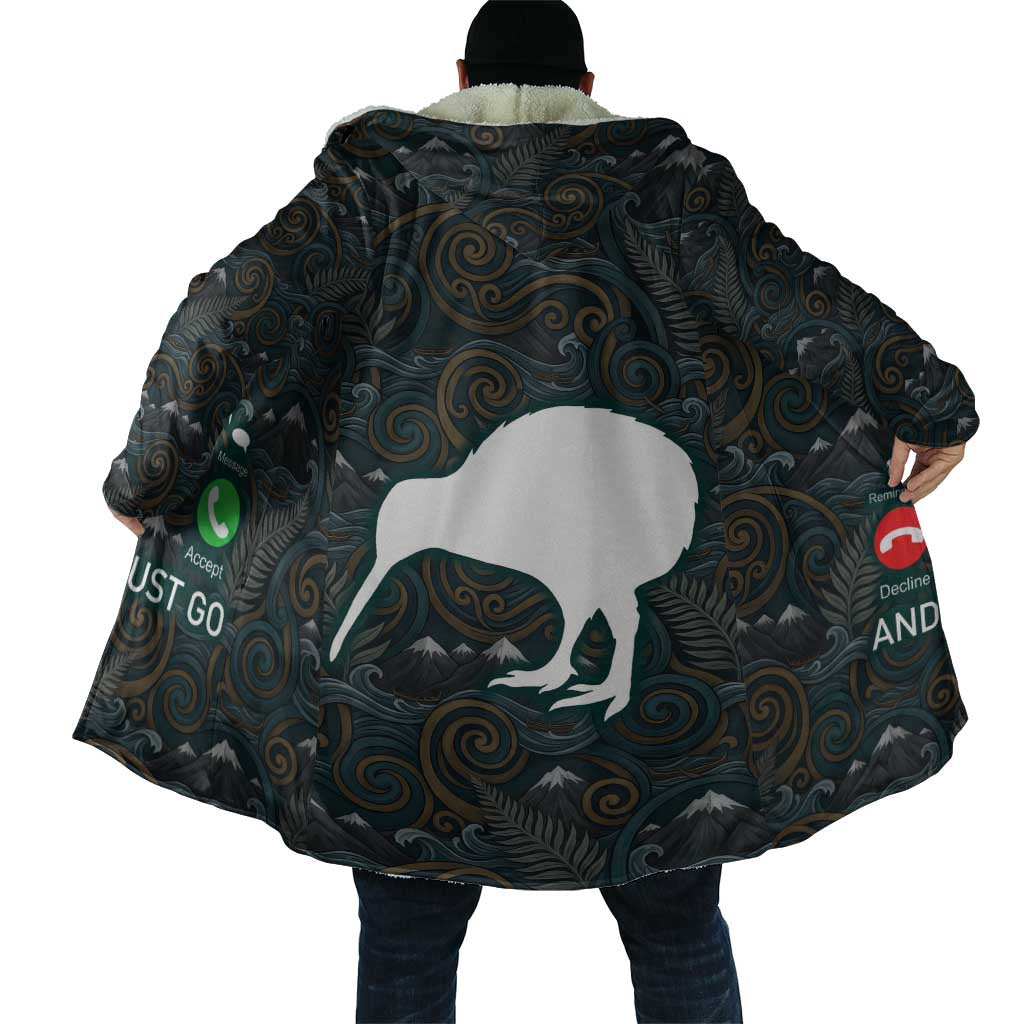 New Zealand is Calling and I Must Go Cloak Kiwi Bird Silhouette