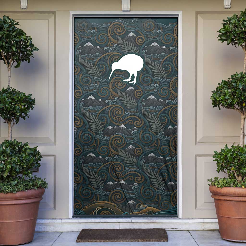 New Zealand is Calling and I Must Go Door Cover Kiwi Bird Silhouette