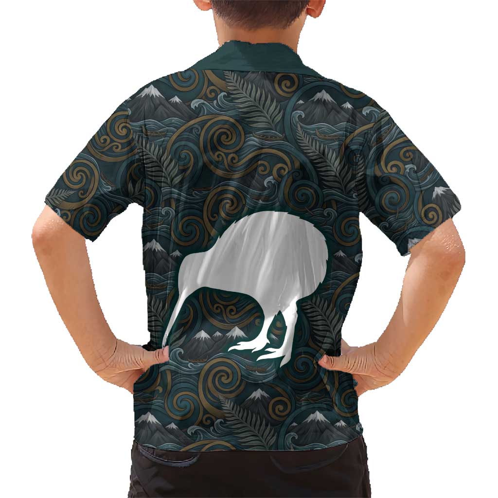 New Zealand is Calling and I Must Go Family Matching Mermaid Dress and Hawaiian Shirt Kiwi Bird Silhouette TS04 - Polynesian Pride