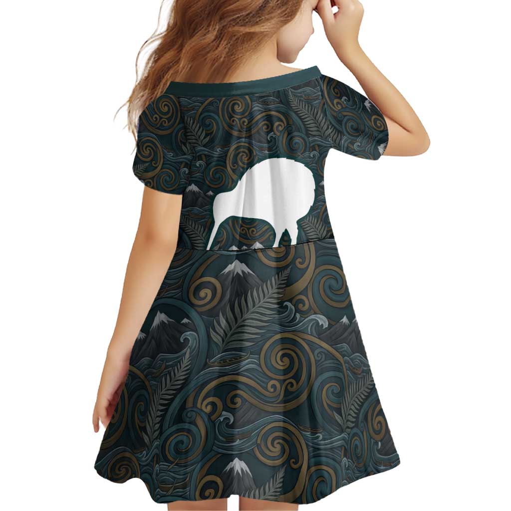 New Zealand is Calling and I Must Go Family Matching Mermaid Dress and Hawaiian Shirt Kiwi Bird Silhouette TS04 - Polynesian Pride