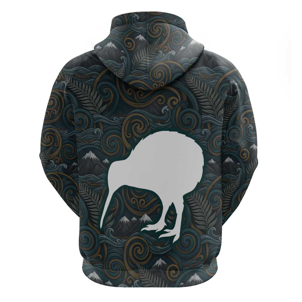 New Zealand is Calling and I Must Go Hoodie Kiwi Bird Silhouette