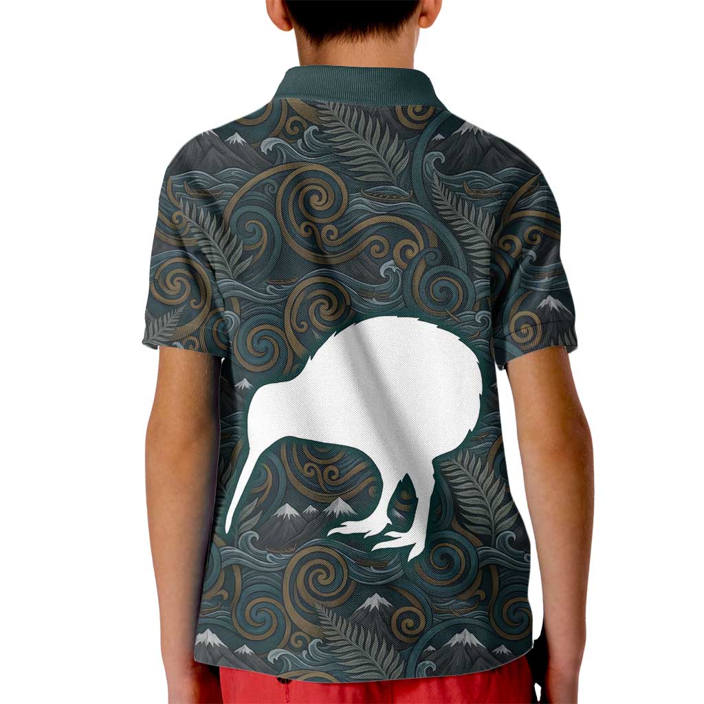 New Zealand is Calling and I Must Go Kid Polo Shirt Kiwi Bird Silhouette TS04 - Polynesian Pride
