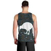 New Zealand is Calling and I Must Go Men Tank Top Kiwi Bird Silhouette