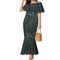 New Zealand is Calling and I Must Go Mermaid Dress Kiwi Bird Silhouette TS04 Women Multicolor - Polynesian Pride