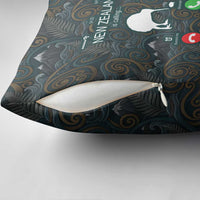 New Zealand is Calling and I Must Go Pillow Cover Kiwi Bird Silhouette