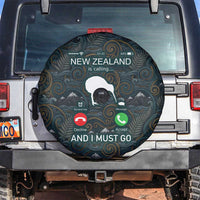 New Zealand is Calling and I Must Go Spare Tire Cover Kiwi Bird Silhouette