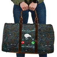 New Zealand is Calling and I Must Go Travel Bag Kiwi Bird Silhouette