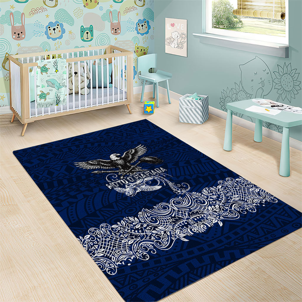 American Samoa Eagle Area Rug Sea Turtle Traditional Polynesian Tribal Tattoo
