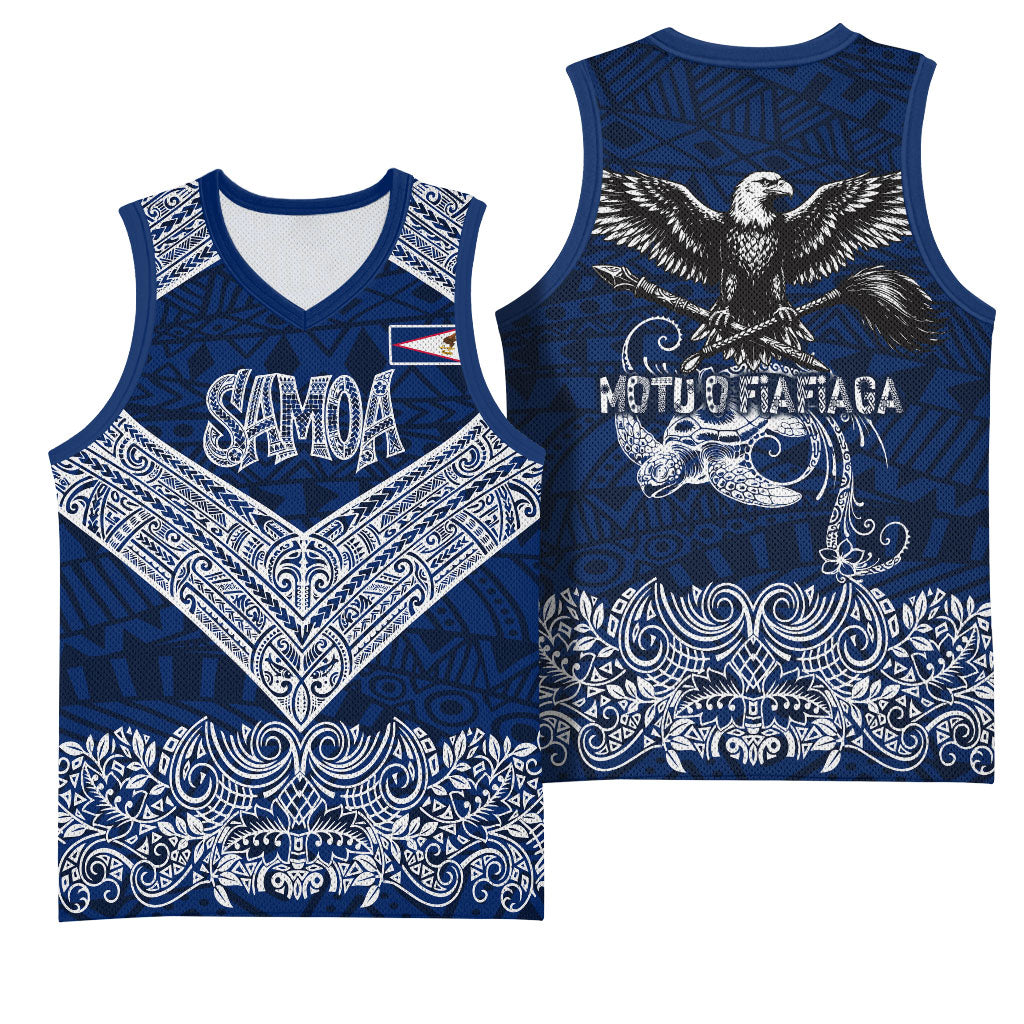 American Samoa Eagle Basketball Jersey Sea Turtle Traditional Polynesian Tribal Tattoo