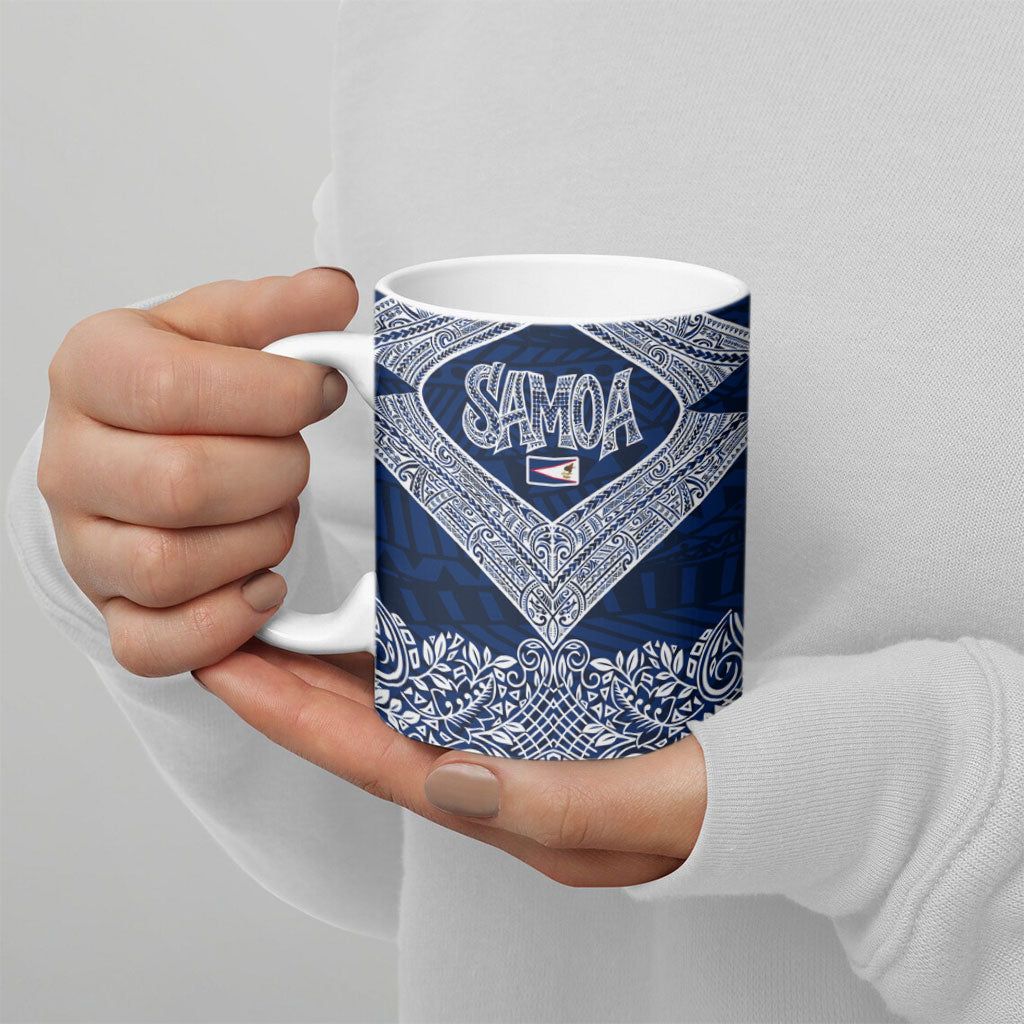 American Samoa Eagle Ceramic Mug Sea Turtle Traditional Polynesian Tribal Tattoo