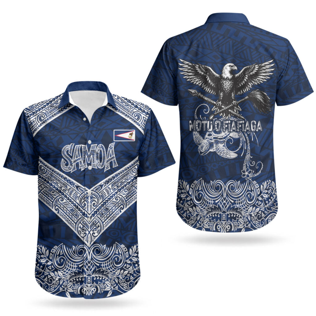 American Samoa Eagle Couples Matching Summer Maxi Dress and Hawaiian Shirt Sea Turtle Traditional Polynesian Tribal Tattoo