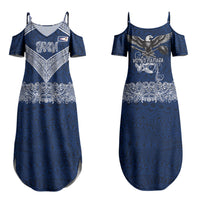 American Samoa Eagle Couples Matching Summer Maxi Dress and Hawaiian Shirt Sea Turtle Traditional Polynesian Tribal Tattoo