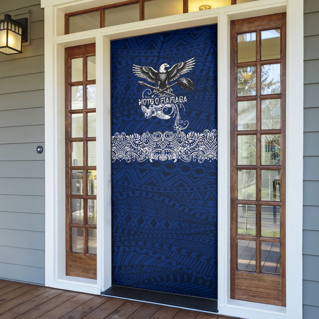 American Samoa Eagle Door Cover Sea Turtle Traditional Polynesian Tribal Tattoo