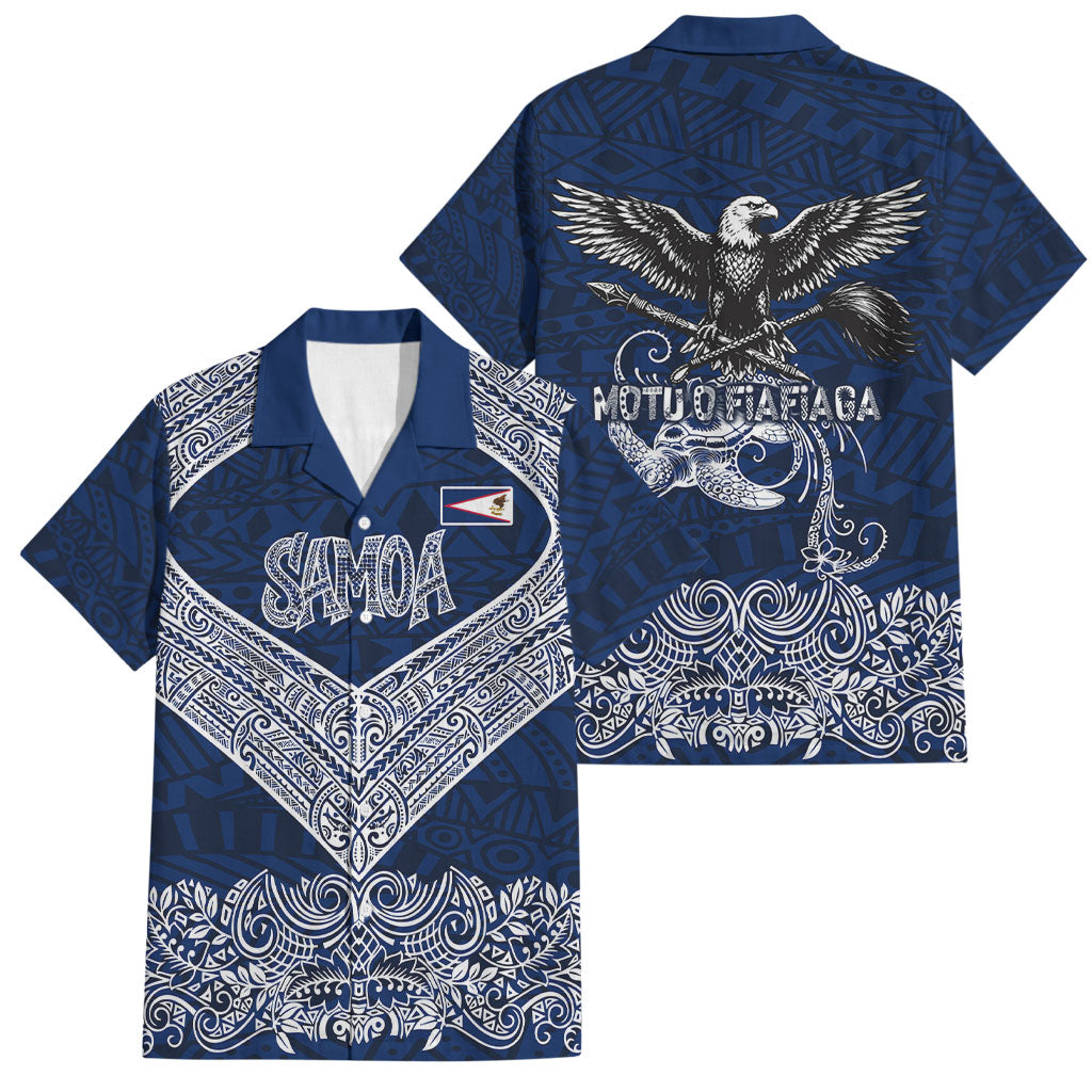 American Samoa Eagle Family Matching Puletasi and Hawaiian Shirt Sea Turtle Traditional Polynesian Tribal Tattoo