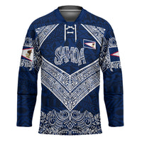 American Samoa Eagle Hockey Jersey Sea Turtle Traditional Polynesian Tribal Tattoo