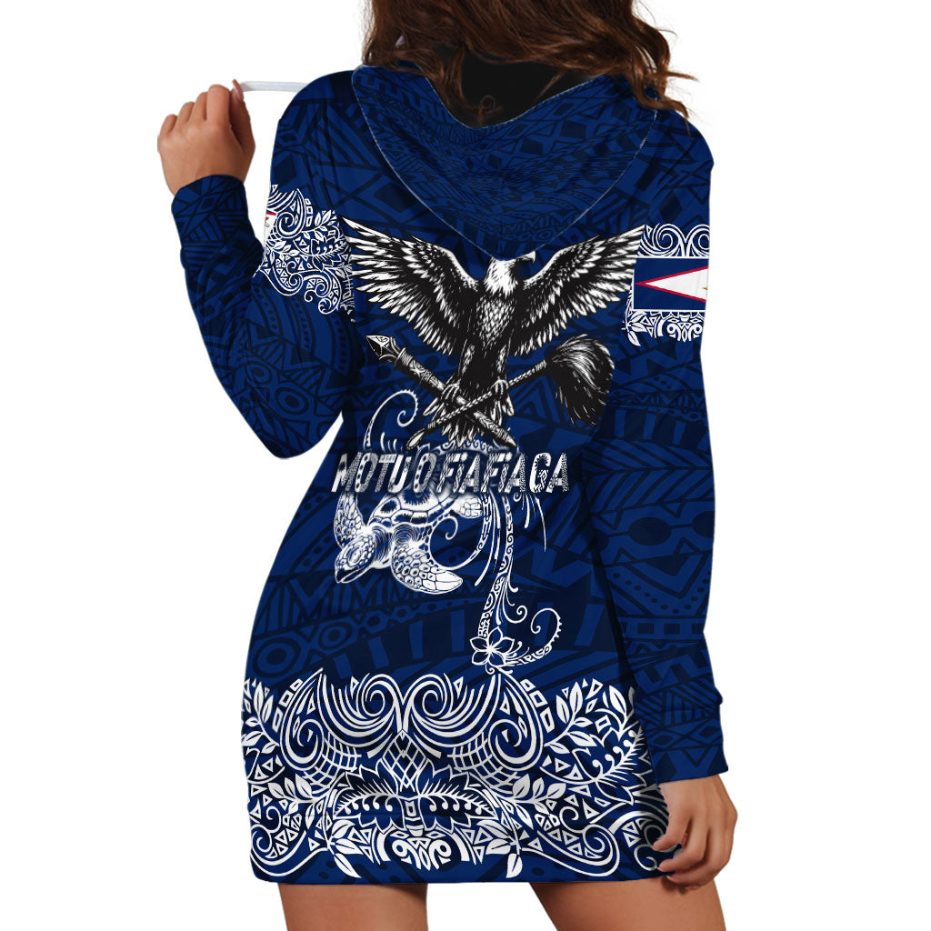American Samoa Eagle Hoodie Dress Sea Turtle Traditional Polynesian Tribal Tattoo