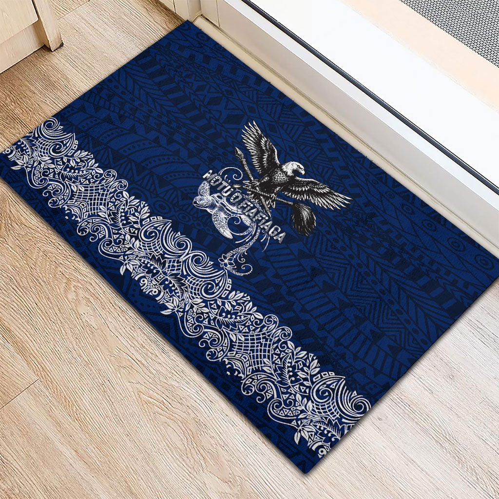 American Samoa Eagle Rubber Doormat Sea Turtle Traditional Polynesian Tribal Tattoo