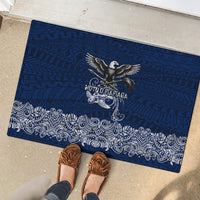 American Samoa Eagle Rubber Doormat Sea Turtle Traditional Polynesian Tribal Tattoo