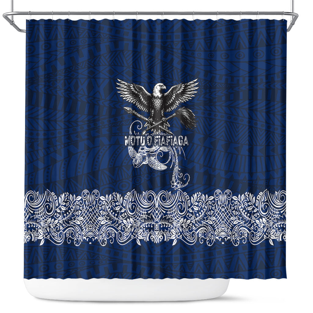 American Samoa Eagle Shower Curtain Sea Turtle Traditional Polynesian Tribal Tattoo