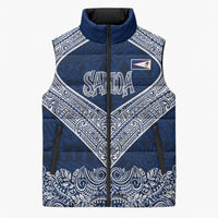 American Samoa Eagle Sleeveless Puffer Jacket Sea Turtle Traditional Polynesian Tribal Tattoo
