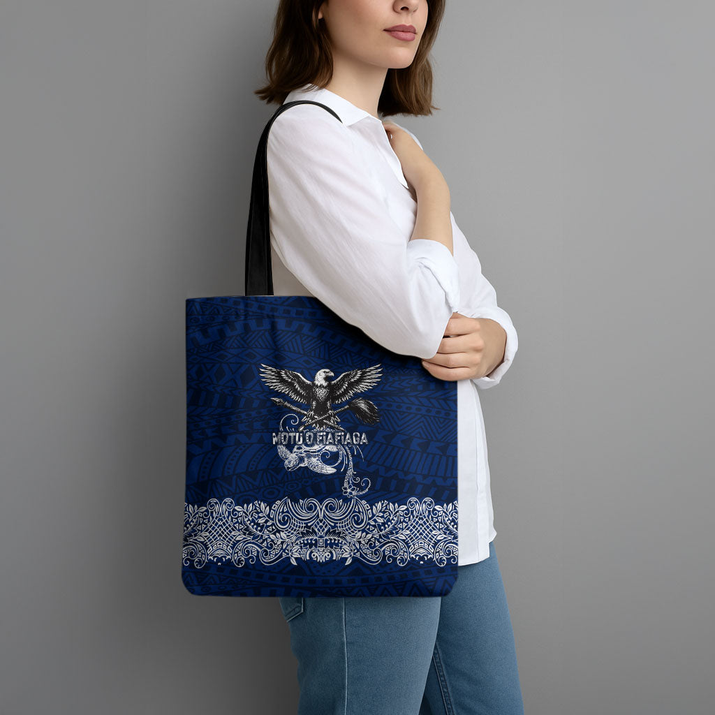 American Samoa Eagle Tote Bag Sea Turtle Traditional Polynesian Tribal Tattoo