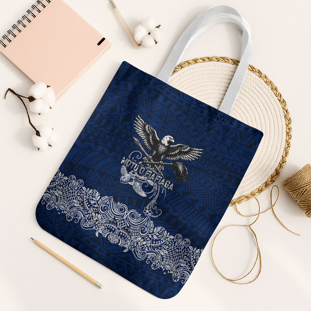 American Samoa Eagle Tote Bag Sea Turtle Traditional Polynesian Tribal Tattoo