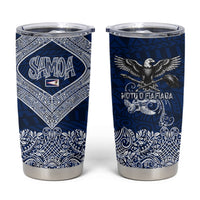American Samoa Eagle Tumbler Cup Sea Turtle Traditional Polynesian Tribal Tattoo