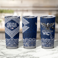 American Samoa Eagle Tumbler Cup Sea Turtle Traditional Polynesian Tribal Tattoo