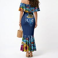 American Samoa Pago Pago Mermaid Dress Sea Turtle And Fruit Bat - Tropical Hibiscus Flowers Polynesian