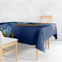 American Samoa Pago Pago Tablecloth Sea Turtle And Fruit Bat - Tropical Hibiscus Flowers Polynesian