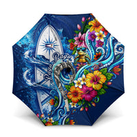 American Samoa Pago Pago Umbrella Sea Turtle And Fruit Bat - Tropical Hibiscus Flowers Polynesian