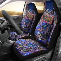 American Samoa Warrior Car Seat Cover Polynesian Fruit Bat Talofa Urban Graffiti Street Art