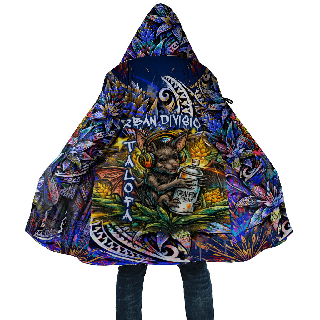 American Samoa Warrior Cloak Polynesian Fruit Bat Talofa Urban Graffiti Street Art