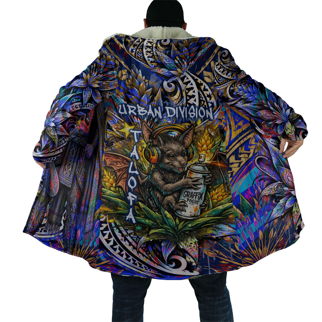 American Samoa Warrior Cloak Polynesian Fruit Bat Talofa Urban Graffiti Street Art