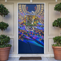 American Samoa Warrior Door Cover Polynesian Fruit Bat Talofa Urban Graffiti Street Art