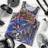 American Samoa Warrior Men Tank Top Polynesian Fruit Bat Talofa Urban Graffiti Street Art